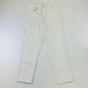 Zara white denim jeans Womens Size 31 button fly cotton NEW high waisted